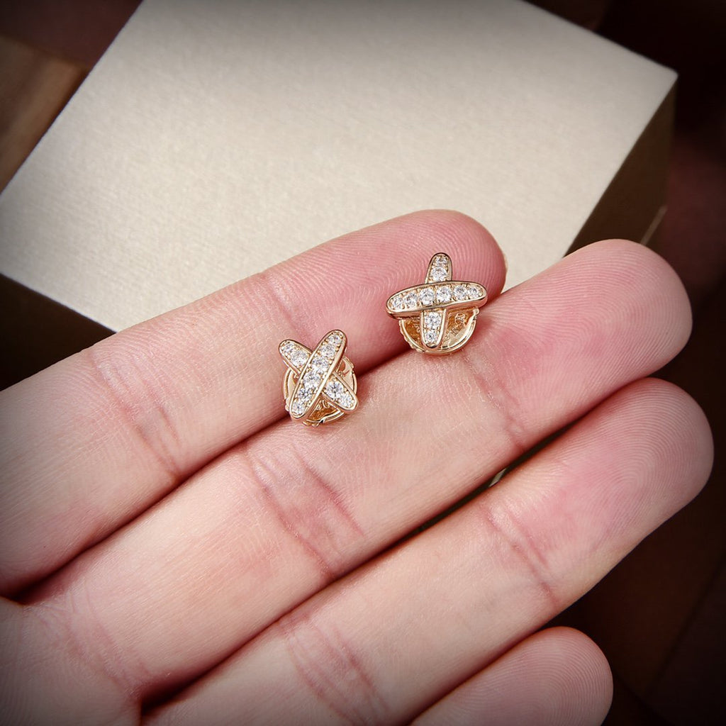 [⭐DORISW] JEUX DE GOLD DIAMOND EARRINGS