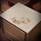 [⭐DORISW] JEUX DE GOLD DIAMOND EARRINGS
