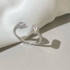 [[⭐DORISW] ] MY TWIN TOI & MOI SILVER DIAMOND RING