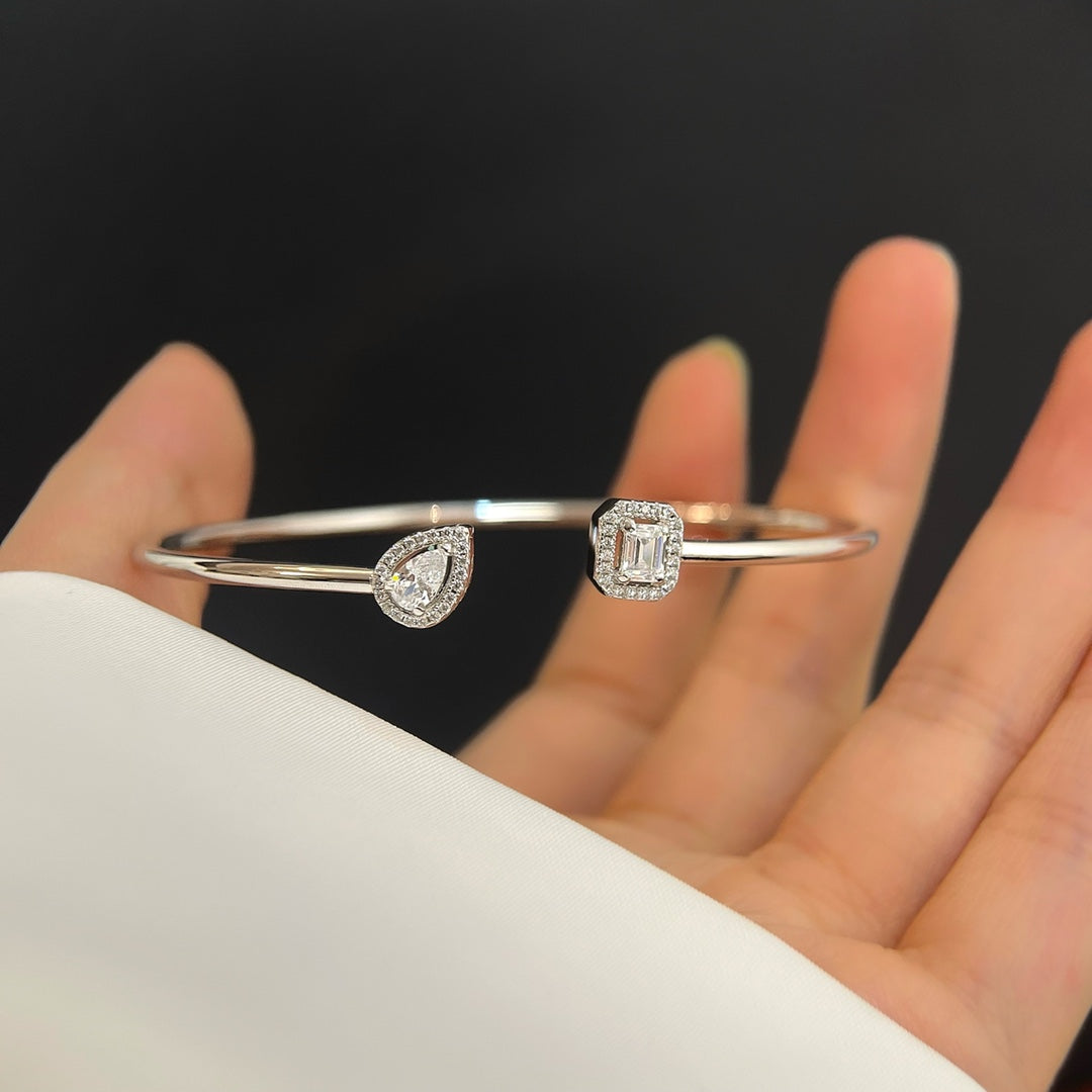 [⭐DORISW]JONC FLEX MY TWIN TOI & MOI SILVER DIAMOND BRACELET