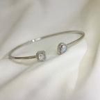 [⭐DORISW]JONC FLEX MY TWIN TOI & MOI SILVER DIAMOND BRACELET