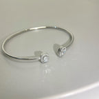 [⭐DORISW]JONC FLEX MY TWIN TOI & MOI SILVER DIAMOND BRACELET