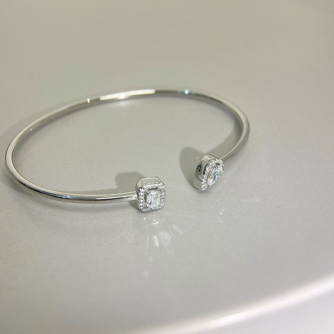 [⭐DORISW]JONC FLEX MY TWIN TOI & MOI ARMBAND SILBER DIAMANT