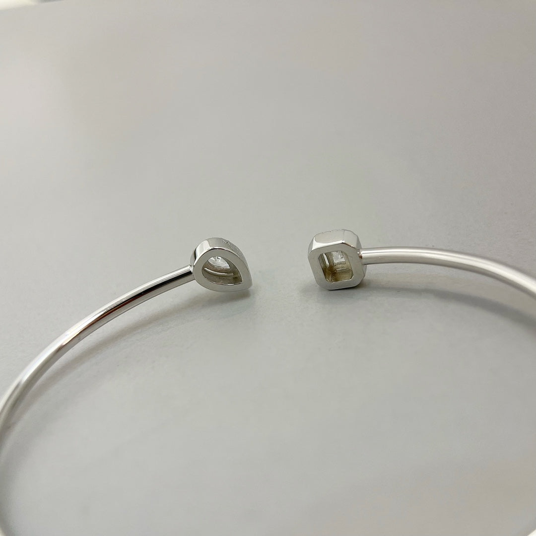 [⭐DORISW]JONC FLEX MY TWIN TOI & MOI SILVER DIAMOND BRACELET