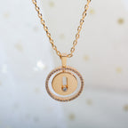 [[⭐DORISW] ]  MOVE PM NECKLACE PINK GOLD DIAMOND