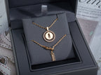 [[⭐DORISW] ]  MOVE PM NECKLACE PINK GOLD DIAMOND