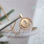 [[⭐DORISW] ]  MOVE PM NECKLACE PINK GOLD DIAMOND
