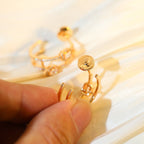 [[⭐DORISW] ] CREOLES MY TWIN 2 RANGS SILVER DIAMOND EARRINGS
