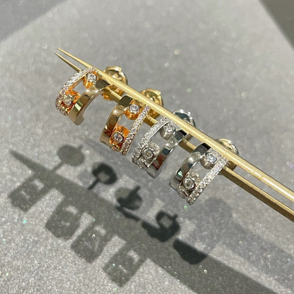 [[⭐DORISW] ] MOVE ROMANE EARRINGS DIAMOND