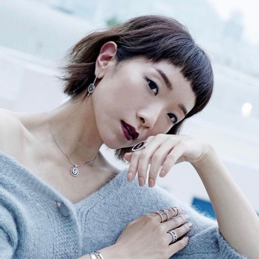 [[⭐DORISW] ]  MOVE ARROW PINK GOLD DIAMOND EARRINGS