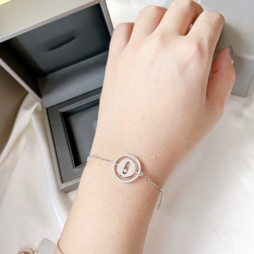 [⭐DORISW]LUCKY MOVE PAVED DIAMOND BRACELET