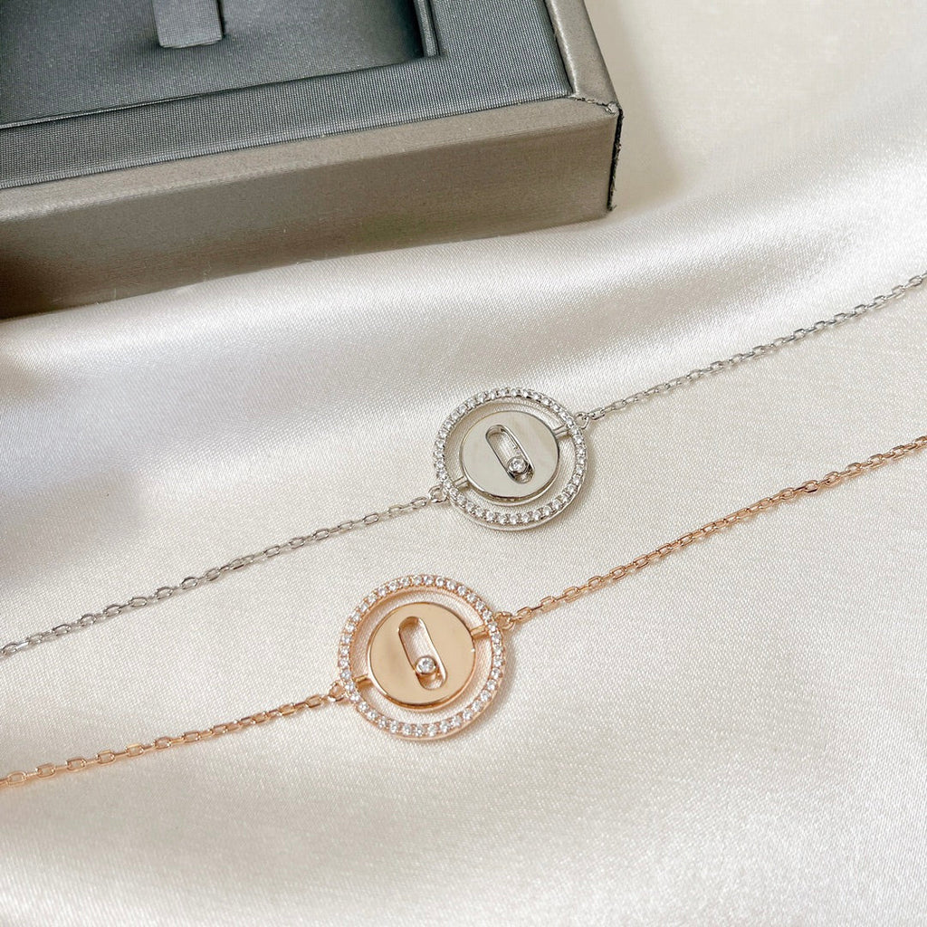 [⭐DORISW]LUCKY MOVE PAVED DIAMOND BRACELET