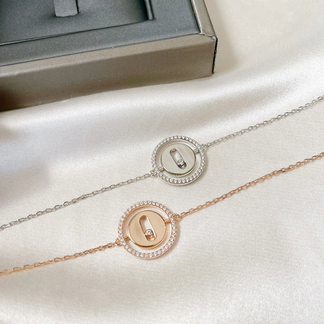[⭐DORISW]LUCKY MOVE PAVED DIAMOND BRACELET