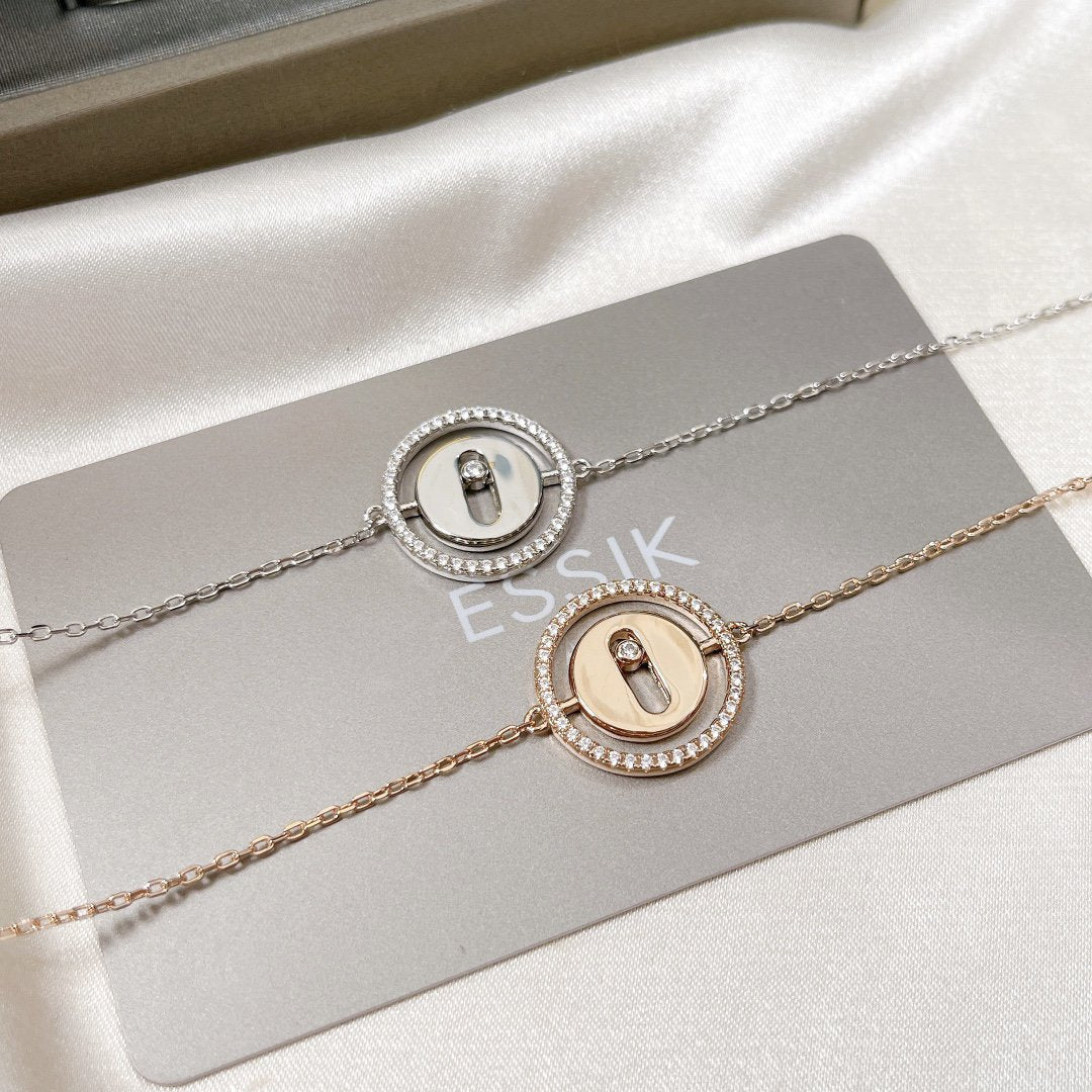 [⭐DORISW]LUCKY MOVE PAVED DIAMOND BRACELET