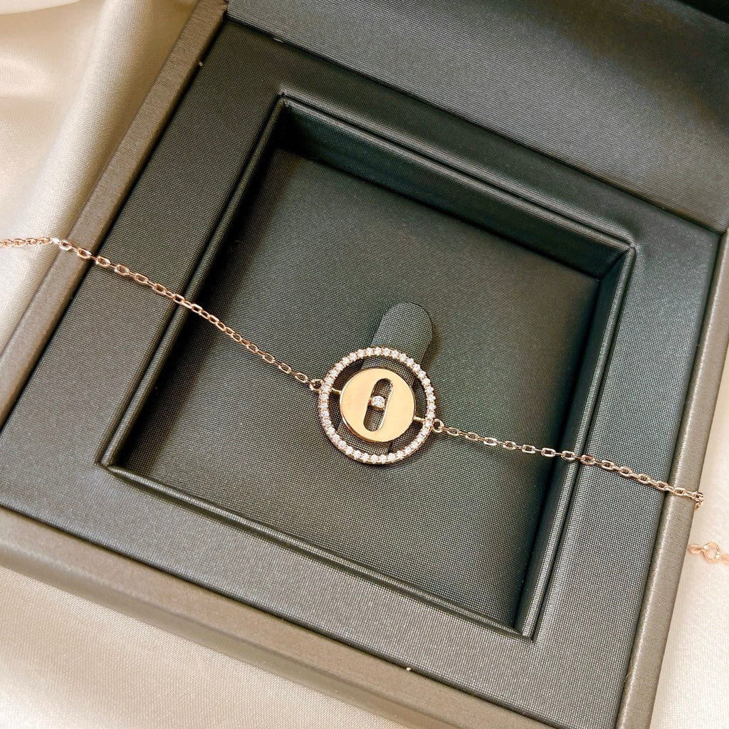 [⭐DORISW]LUCKY MOVE PAVED DIAMOND BRACELET