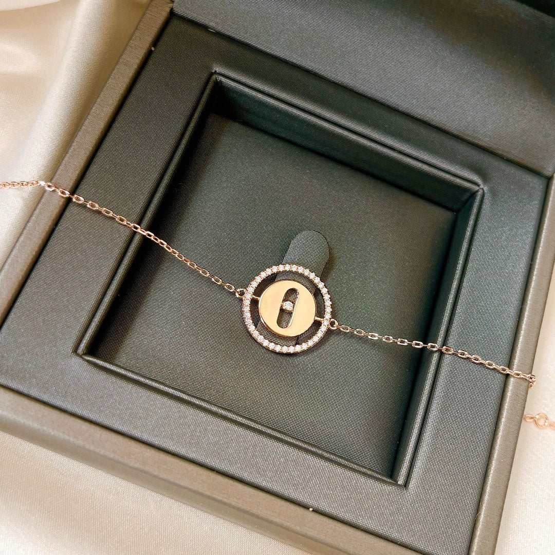 [⭐DORISW]LUCKY MOVE PAVED DIAMOND BRACELET