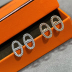 [⭐DORISW] HM VOLLDIAMANT SCHWEINENASEN-STECKER OHRRINGE