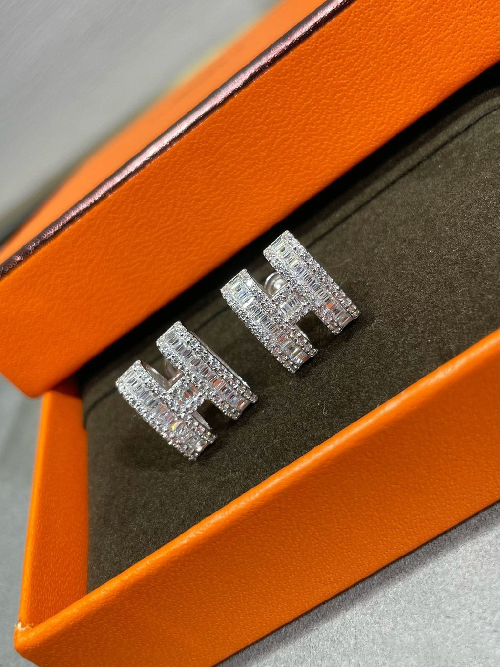 [⭐DORISW] Hスタッドピアス シルバーダイヤモンド