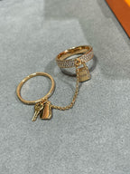 [⭐DORISW] HM KELLY CLOCHETTE DOUBLE RING IN  WITH DIAMONDS