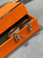 [⭐DORISW] HM KELLY CLOCHETTE DOUBLE RING IN  WITH DIAMONDS