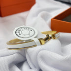 [⭐DORISW] CLASSIC HM CLIC WHITE 8MM ENAMEL BRACELET