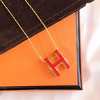 [⭐DORISW] HM CLIC RED EMAILLE GOLD HALSKETTE