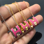 [⭐DORISW] H NECKLACE PINK
