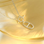 [⭐DORISW] HM CHAINE D'ANCRE PENDANT NECKLACE STERLING SILVER