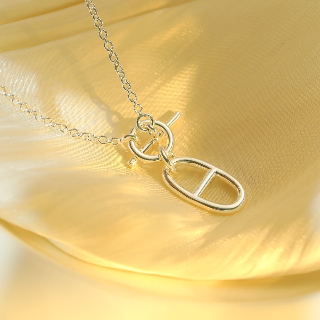 [⭐DORISW] HM CHAINE D'ANCRE ANHÄNGER-HALSKETTE STERLING-SILBER