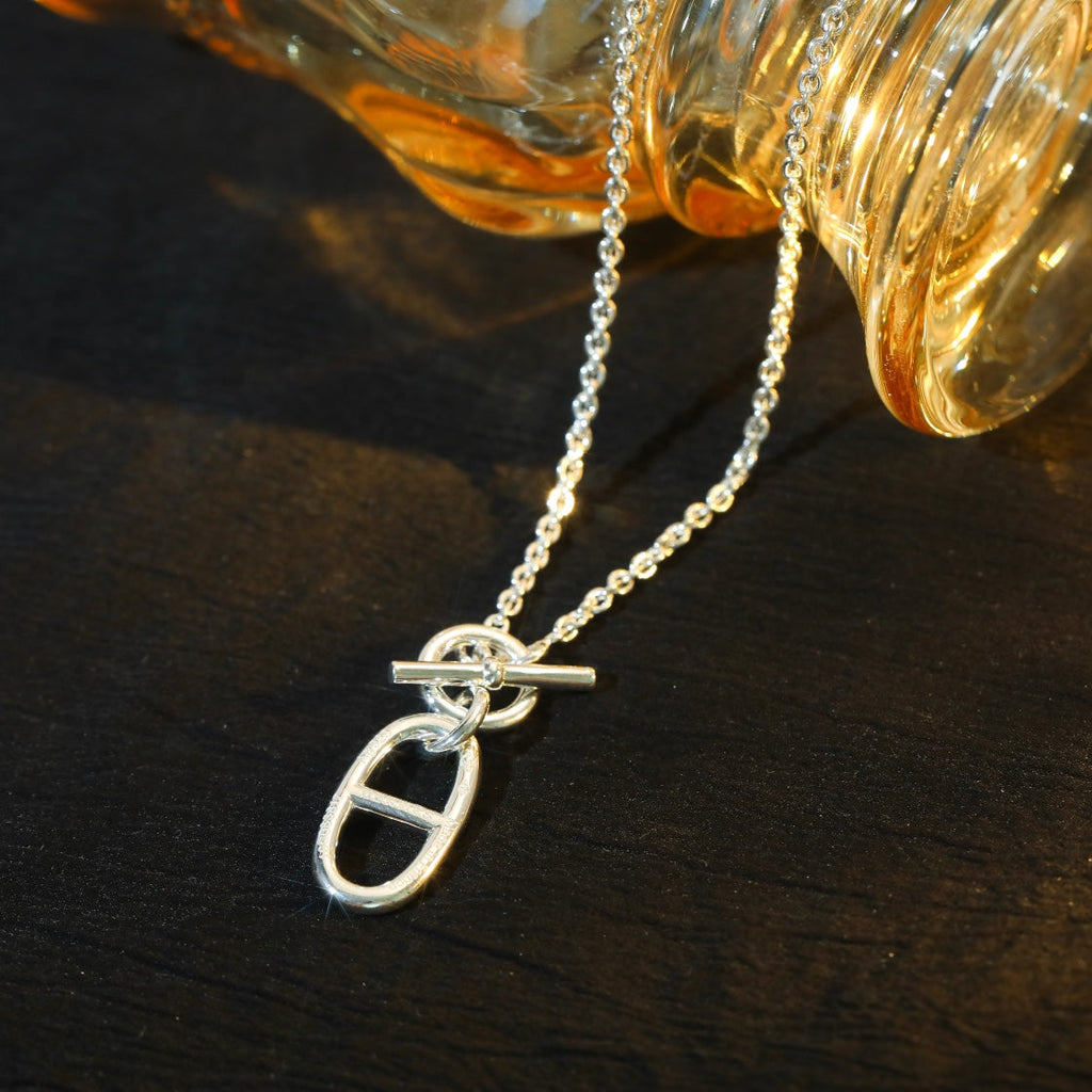 [⭐DORISW] HM CHAINE D'ANCRE PENDANT NECKLACE STERLING SILVER