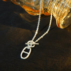 [⭐DORISW] HM CHAINE D'ANCRE PENDANT NECKLACE STERLING SILVER