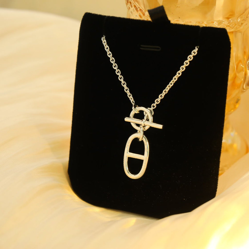 [⭐DORISW] HM CHAINE D'ANCRE PENDANT NECKLACE STERLING SILVER