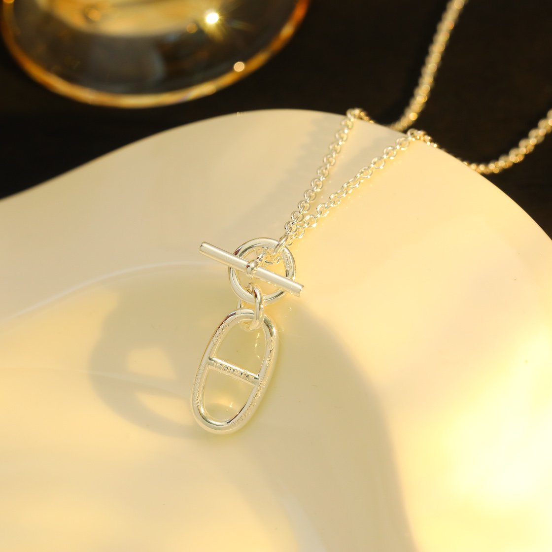 [⭐DORISW] HM CHAINE D'ANCRE PENDANT NECKLACE STERLING SILVER