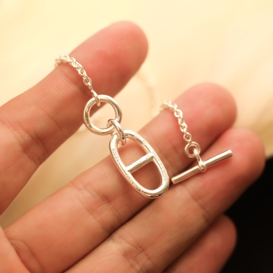 [⭐DORISW] HM CHAINE D'ANCRE PENDANT NECKLACE STERLING SILVER