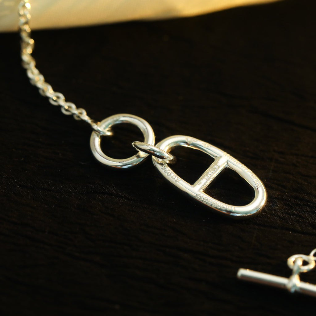 [⭐DORISW] HM CHAINE D'ANCRE PENDANT NECKLACE STERLING SILVER
