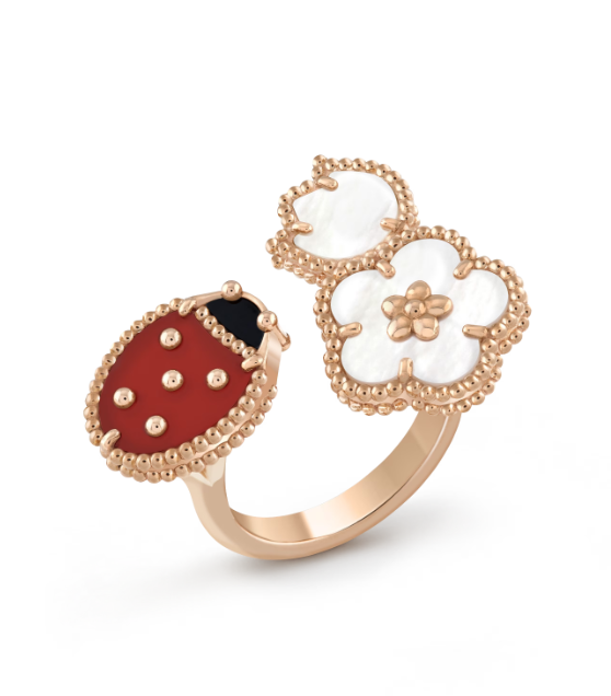 [⭐DORISW] LUCKY 3 MOTIF ROSE GOLD RING