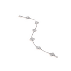 [⭐DORISW] CLOVER 6-MOTIV ARMBAND SILBER MIT DIAMANTEN