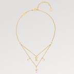 [⭐DORISW] FLOWERGRAM GOLD MOP DOPPELREIHIGE HALSKETTE