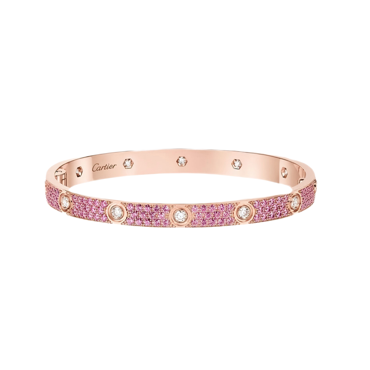[[⭐DORISW] ] 2026 PAVE EDELSTEIN LOVE-ARMBAND 6,1MM 10 DIAMANTEN