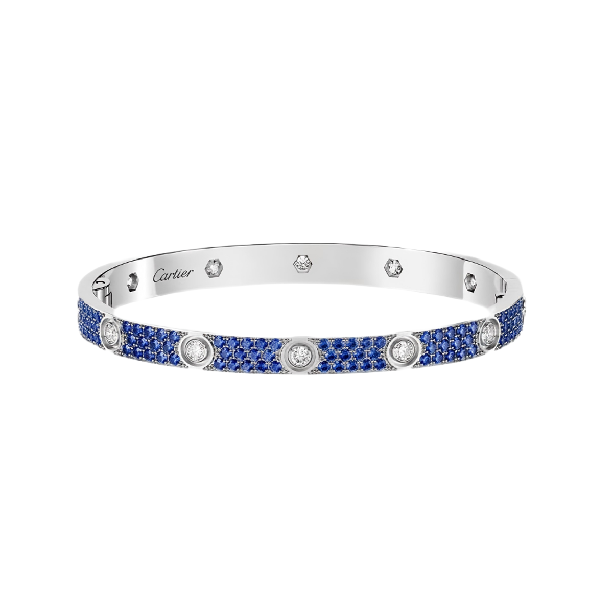[[⭐DORISW] ] 2026 PAVE EDELSTEIN LOVE-ARMBAND 6,1MM 10 DIAMANTEN