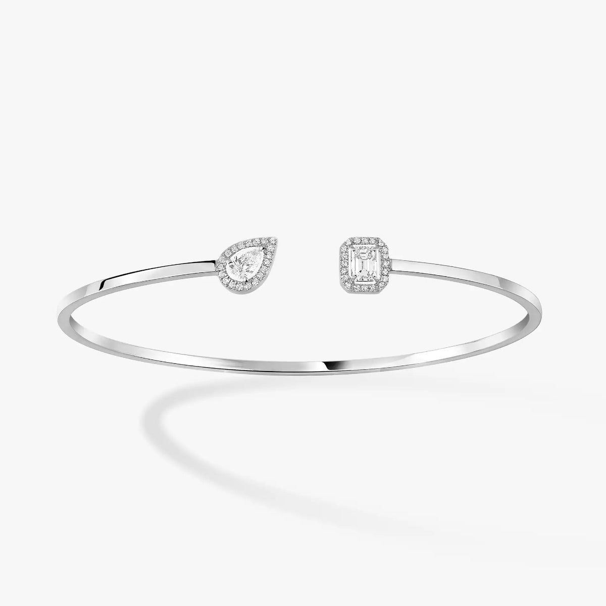 [⭐DORISW]JONC FLEX MY TWIN TOI & MOI ARMBAND SILBER DIAMANT