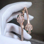 [⭐DORISW]SERPENTI BRACELET PINK GOLD MALACHITE DIAMOND DOUBLE SNAKE