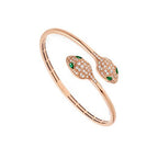 [⭐DORISW]SERPENTI BRACELET PINK GOLD MALACHITE DIAMOND DOUBLE SNAKE