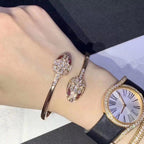 [⭐DORISW]SERPENTI BRACELET PINK GOLD DIAMOND DOUBLE SNAKE