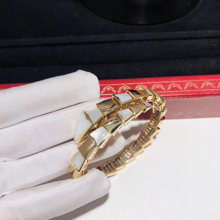 [⭐DORISW]SERPENTI ARMBAND PERLMUTT GOLD