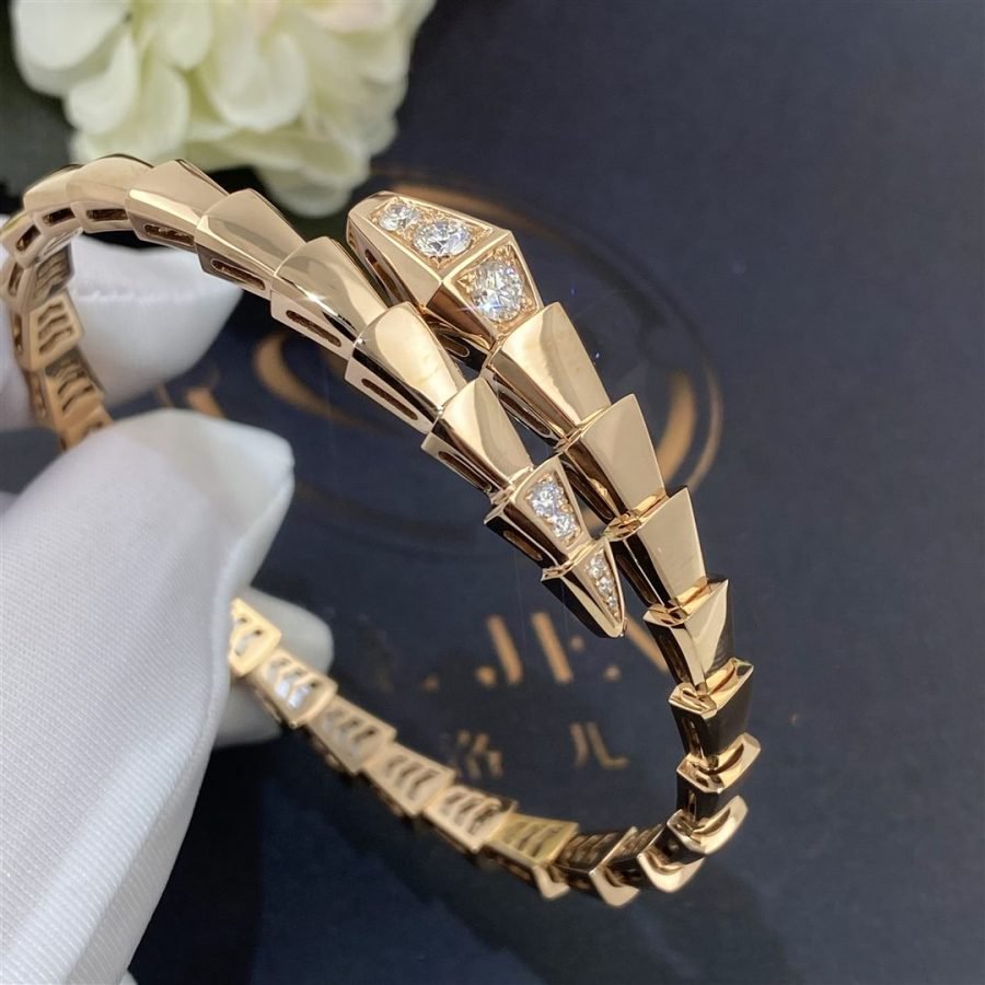 [⭐DORISW]SERPENTI BRACELET DIAMONDS PINK GOLD