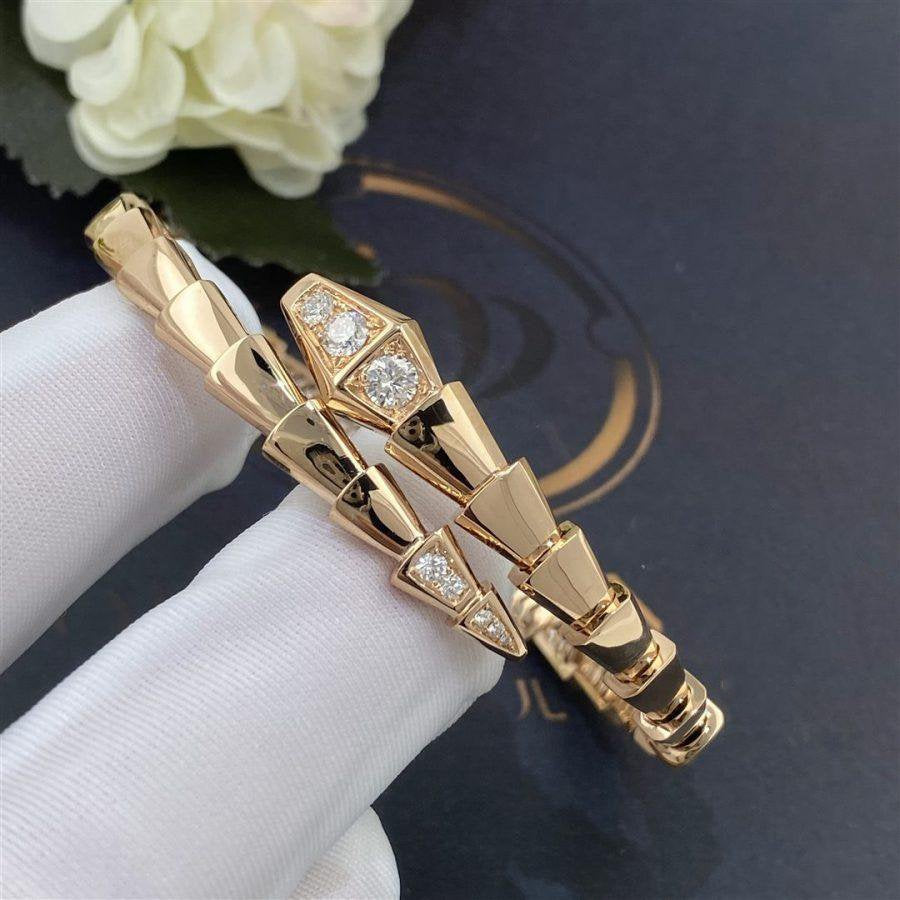 [⭐DORISW]SERPENTI ARMBAND DIAMANTEN ROSÉGOLD