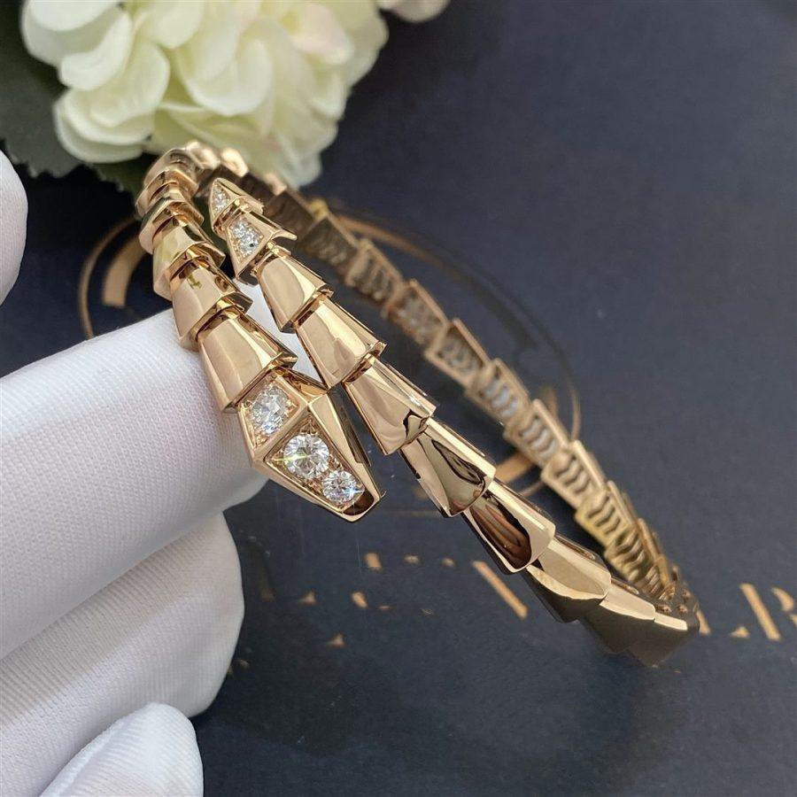 [⭐DORISW]SERPENTI ARMBAND DIAMANTEN ROSÉGOLD