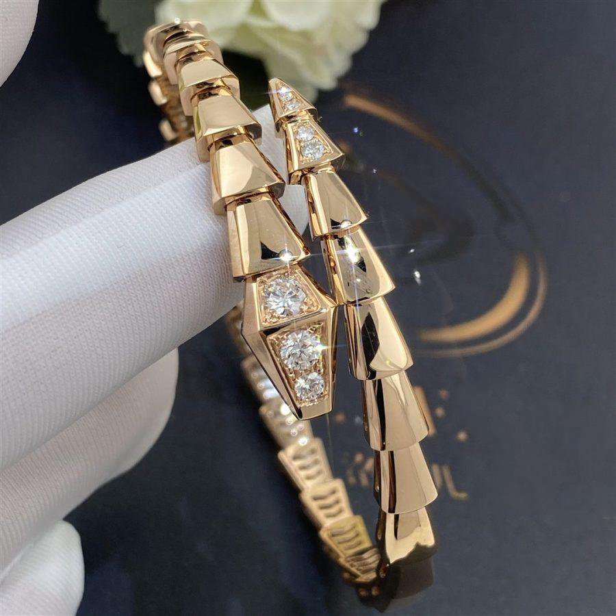 [⭐DORISW]SERPENTI ARMBAND DIAMANTEN ROSÉGOLD