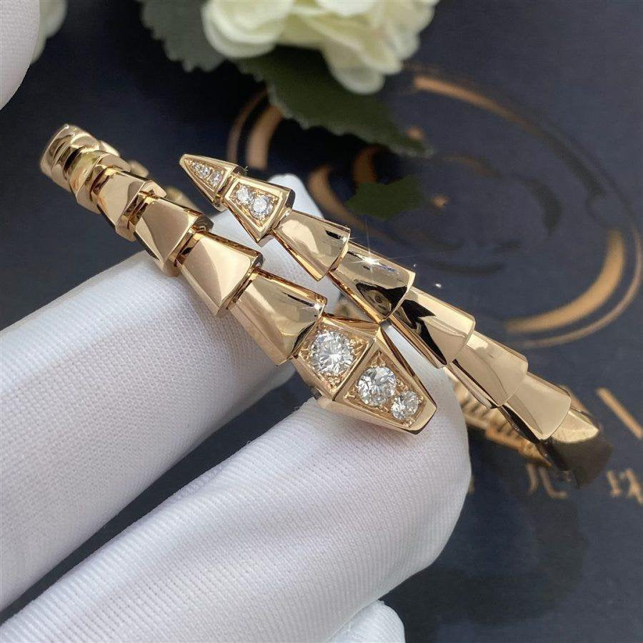 [⭐DORISW]SERPENTI ARMBAND DIAMANTEN ROSÉGOLD